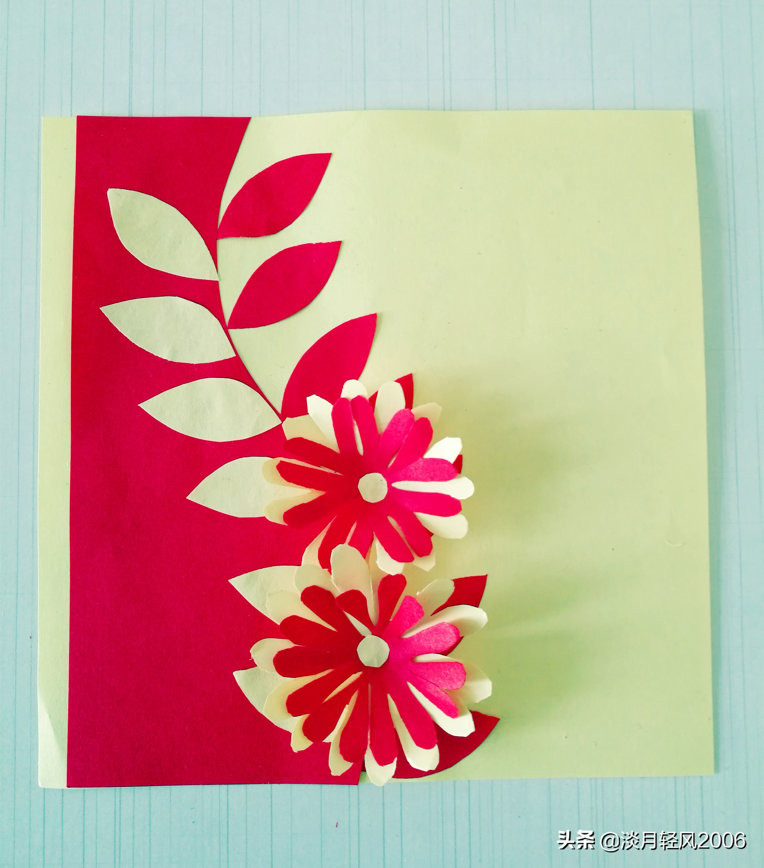 适合幼儿做的简单新年手工贺卡,可以用硬卡纸做的手工贺卡