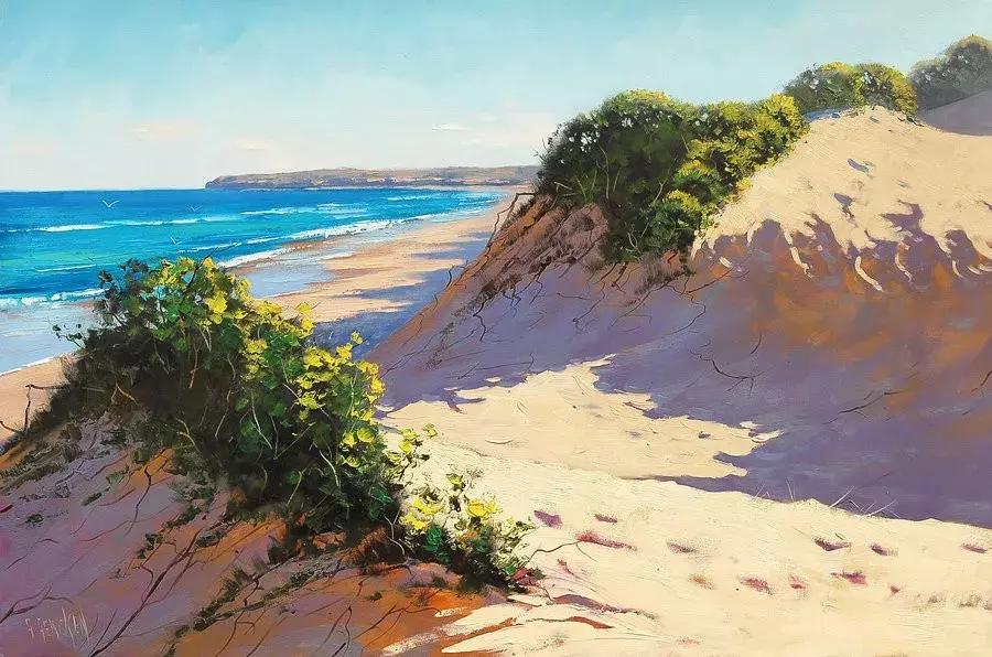 三个画家笔下的雪景,三位油画家的风景画