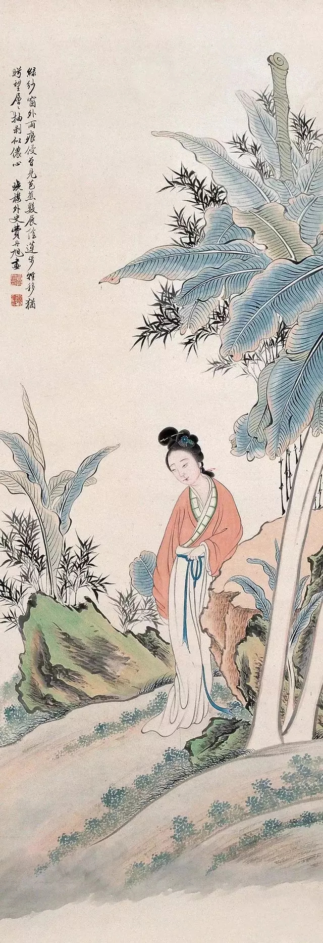 清代名家费丹旭笔下仕女图,费丹旭仕女画高清