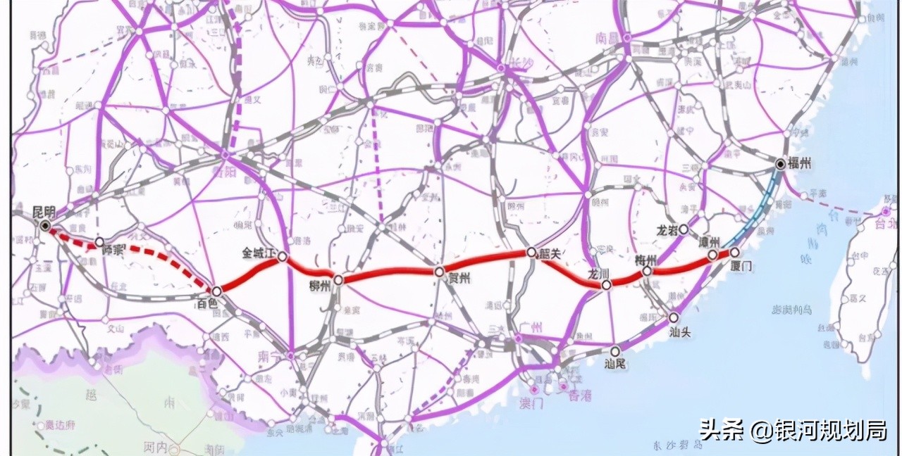 昆明至厦门高铁规划,昆明至厦门高铁经过省会城市