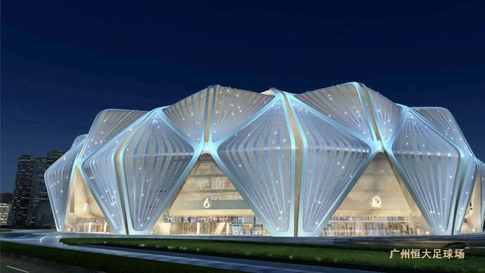 恒大新足球场亮相惊呆世人,恒大超级足球场效果图