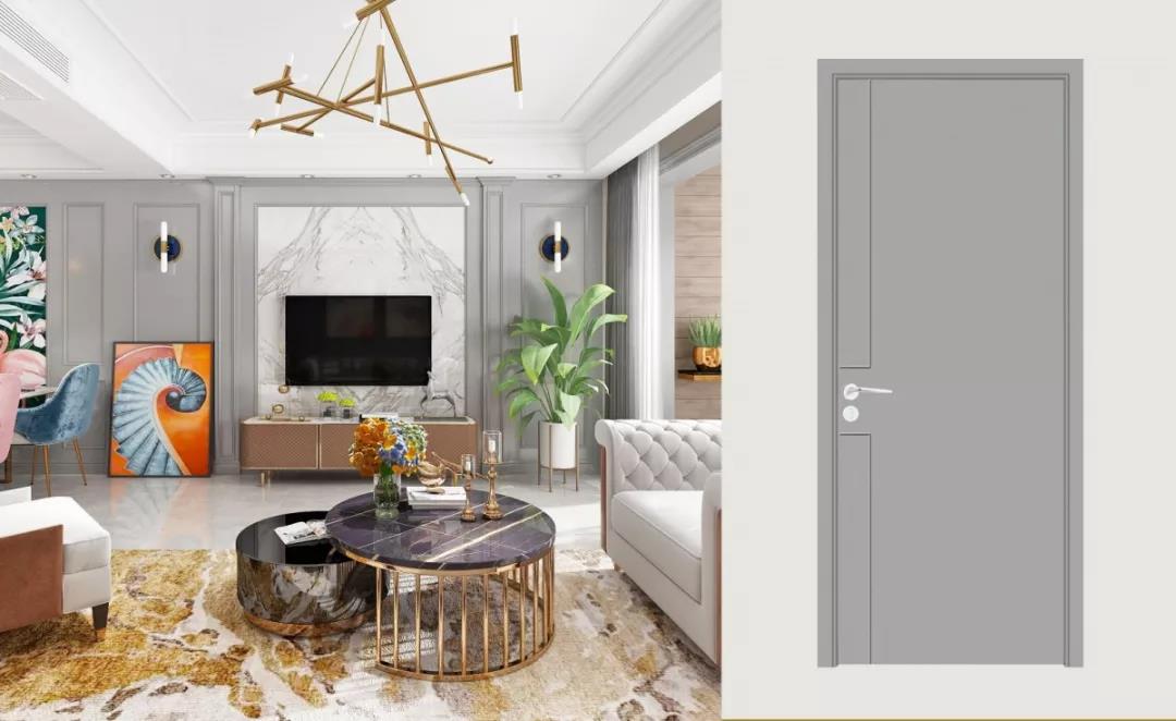 美爆整个夏天的家居流行色，用在木门上还真是好看啊