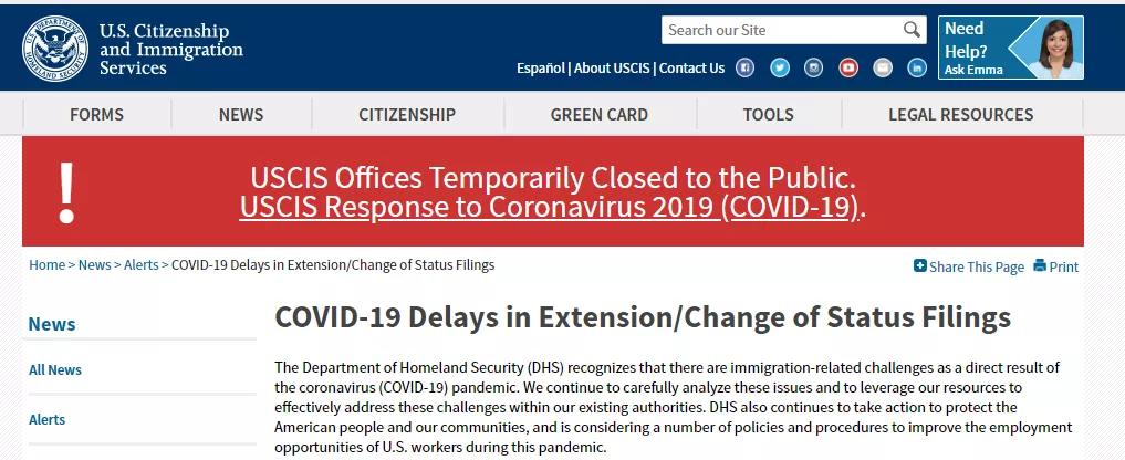 美国留学生因疫情签证超期怎么办,美国延期签证最新政策
