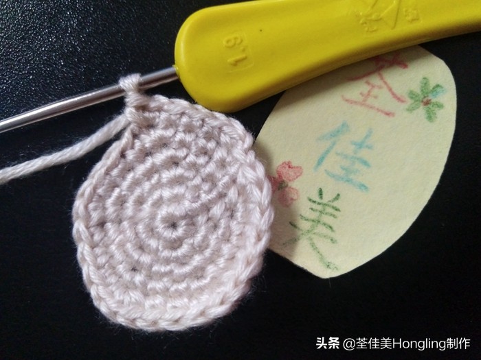 马蹄莲花的钩织教程,马蹄莲宽叶子的钩织教程