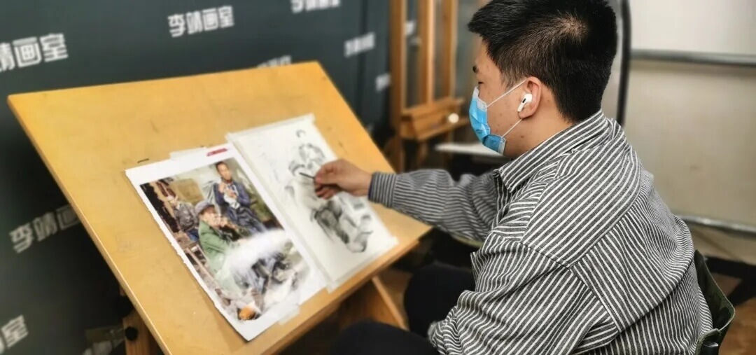 北京李靖美术培训中心门票,北京李靖画室素描半身像