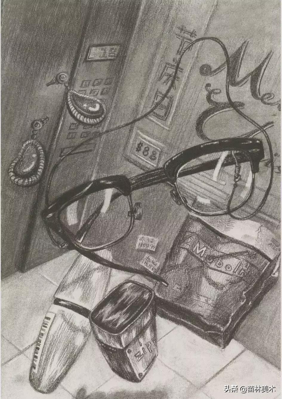 清华美院精微素描高分卷,清华美院设计素描光影解析