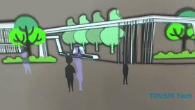 投石科技案例：河北保定尚玉园礼苑园林售楼处互动投影触摸墙