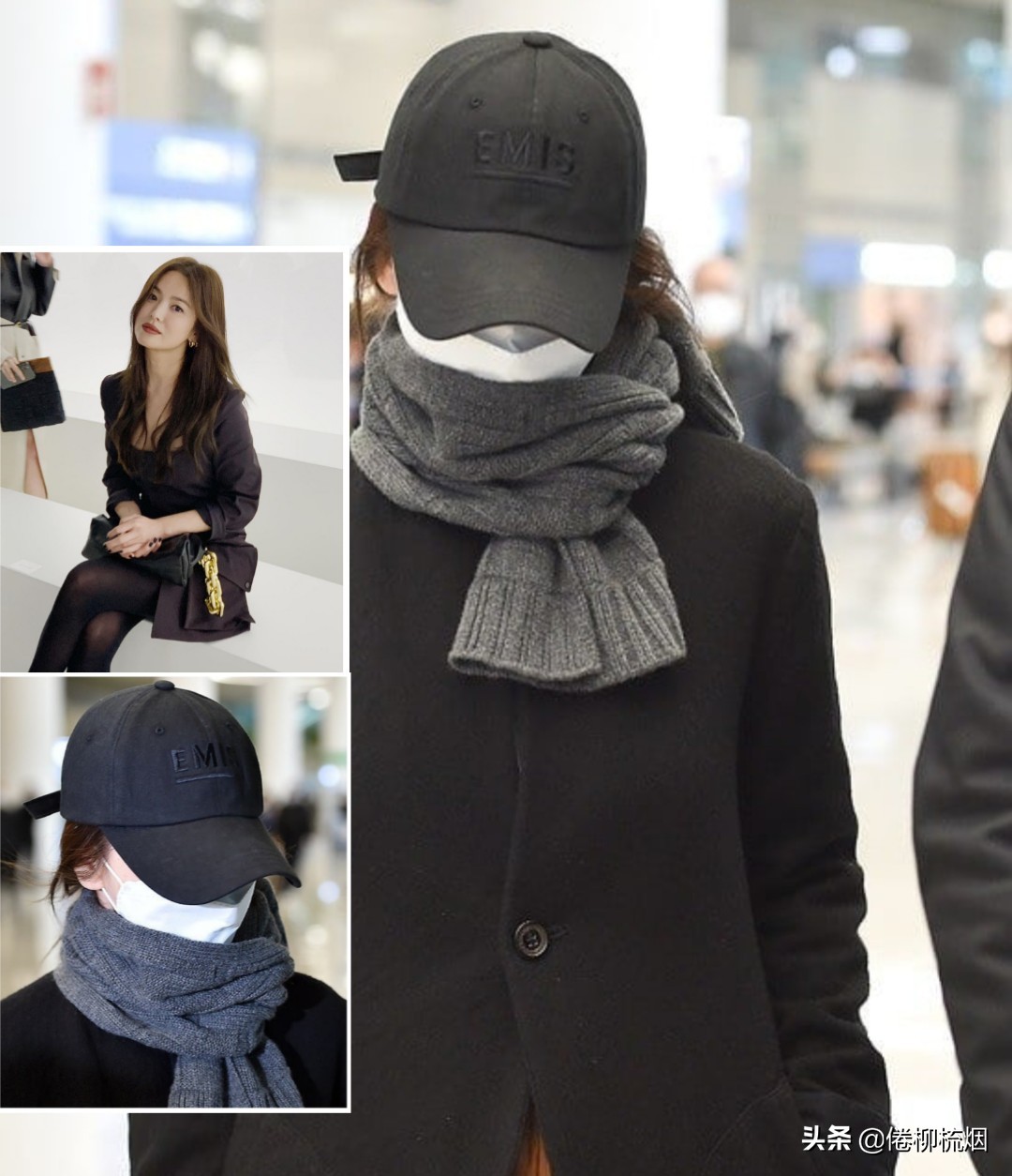 宋慧乔身穿一身白衣,宋慧乔的低调机场穿搭真时尚