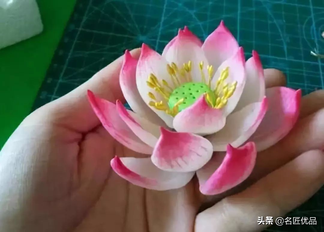 手工制作荷花睡莲,夏天的荷花手工小朋友