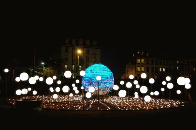 西安炫彩灯光节,西安鼓楼灯光展