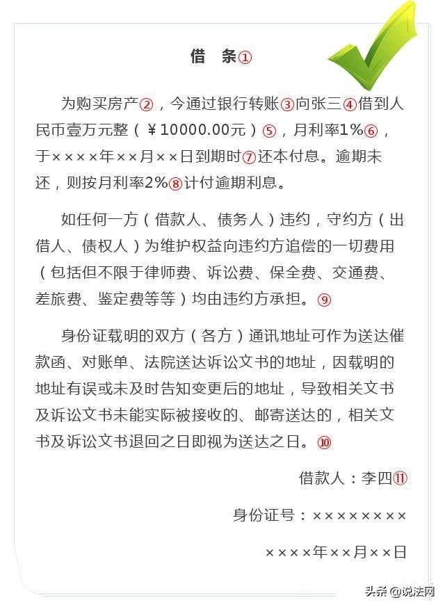 阜阳欠条借条正规写法范本,借条格式怎么写才有法律效力