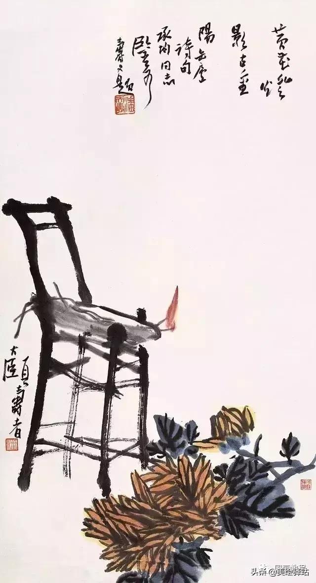 潘天寿荷花题画诗全集,日课潘天寿题画诗二首