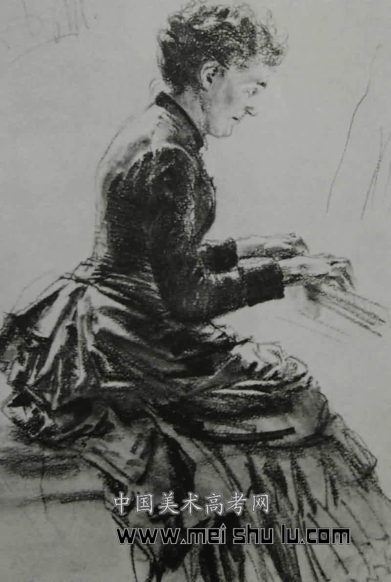 门采尔素描高清大图,门采尔高清素描风景画