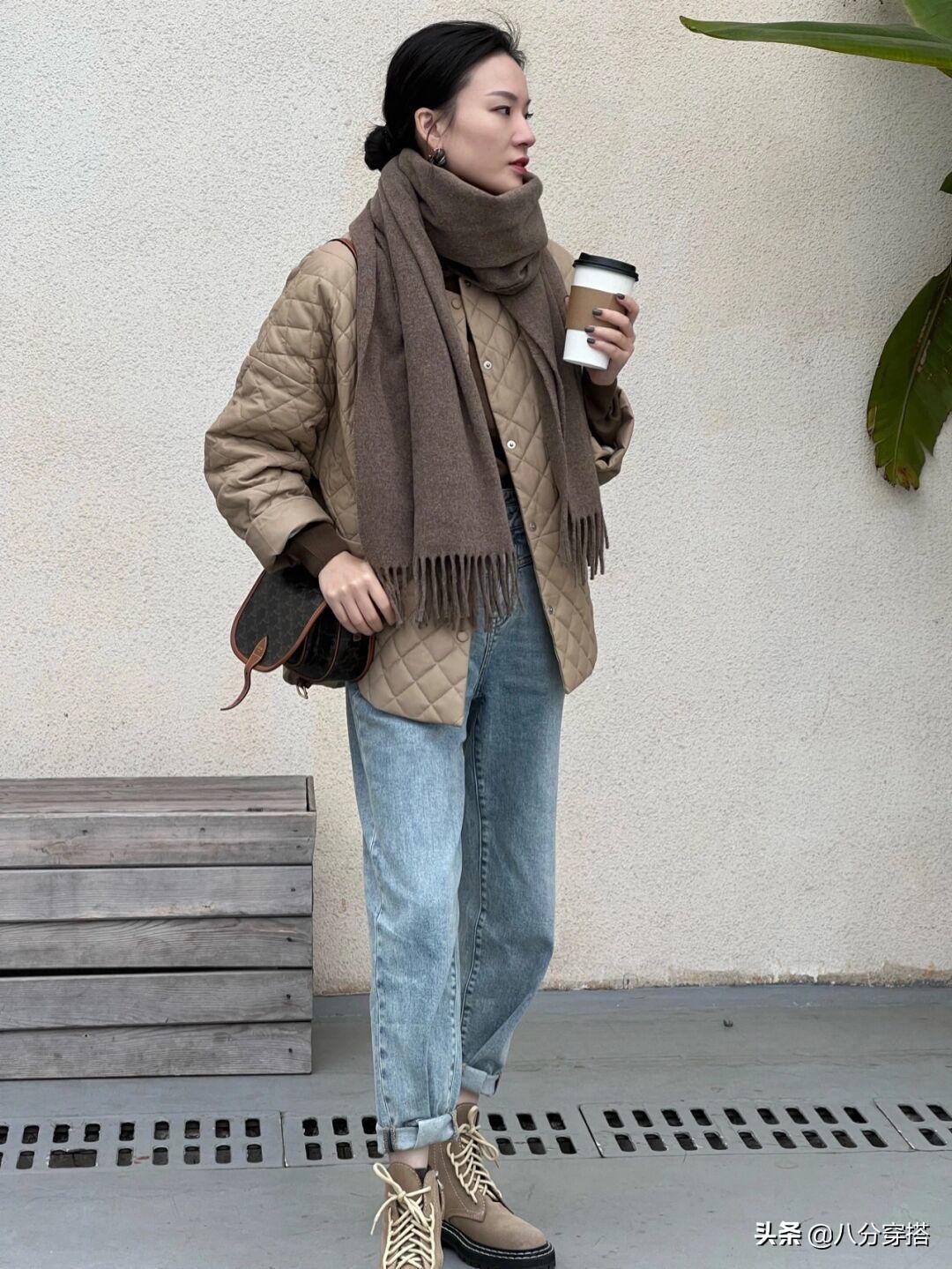 高级羽绒防寒风,冬季复古高级感穿搭羽绒服