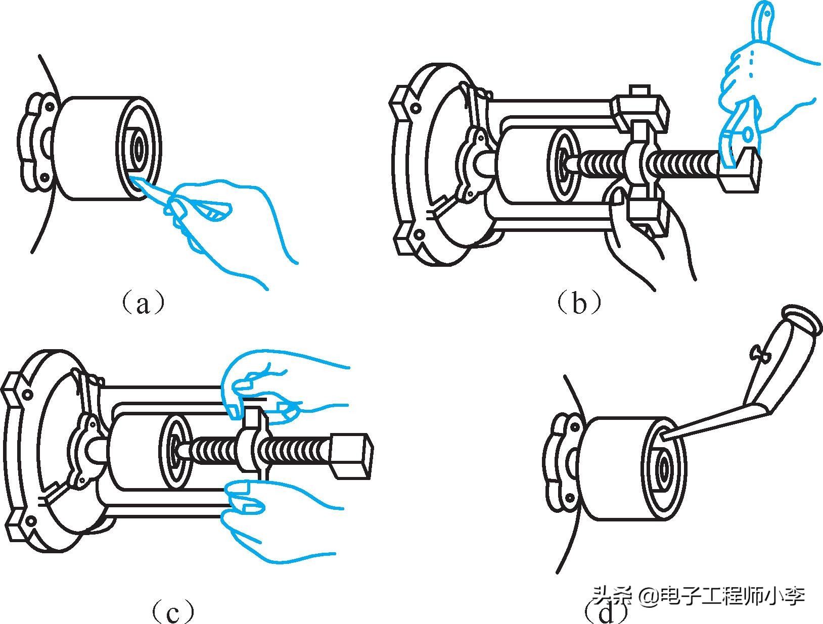 电动机皮带轮拆卸方法,电动机的拆卸和装配方法图片