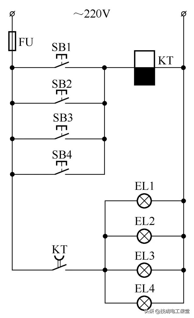 照明三个开关控制一个灯电路图,照明遥控开关的原理图