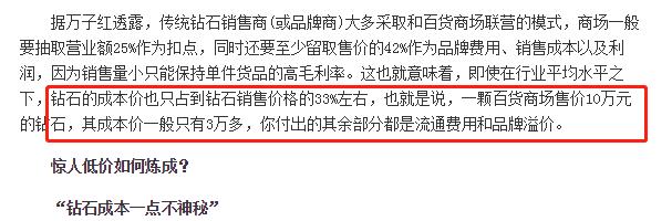 钻戒真实揭秘,钻戒便宜内幕