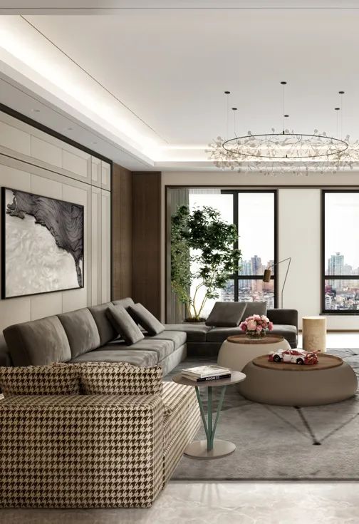 有质感的空间总让人感到舒适惬意,简约轻奢极具魅力的空间