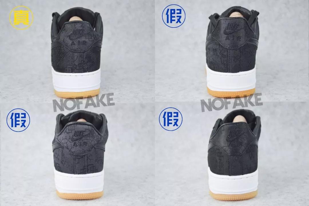 offwhitexnikeairforce1真假对比,如何鉴别nikeairforce1low白黑