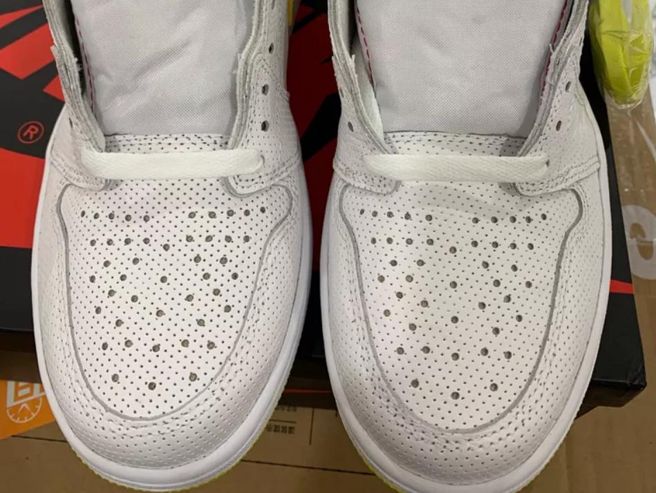 球鞋aj1,aj1条形码头等舱白黄