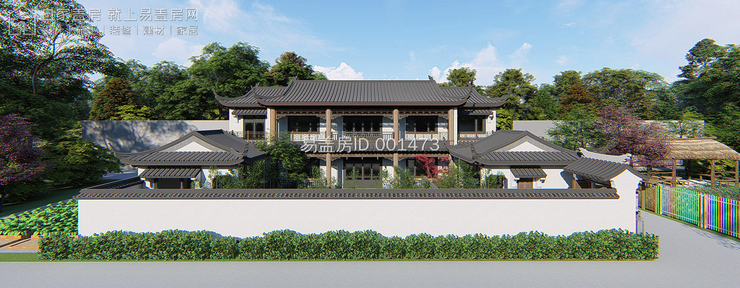 最牛中式四合院设计图及效果图,中式二层四合院永不过时