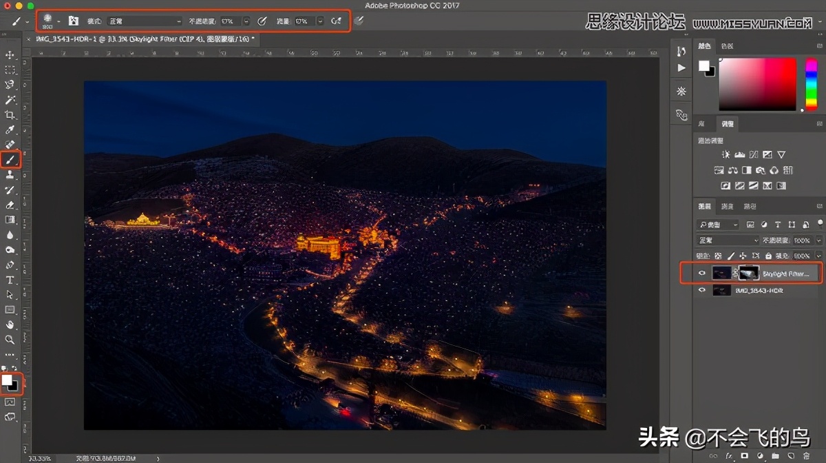 photoshop夜景效果图处理,photoshop夜景修图教程