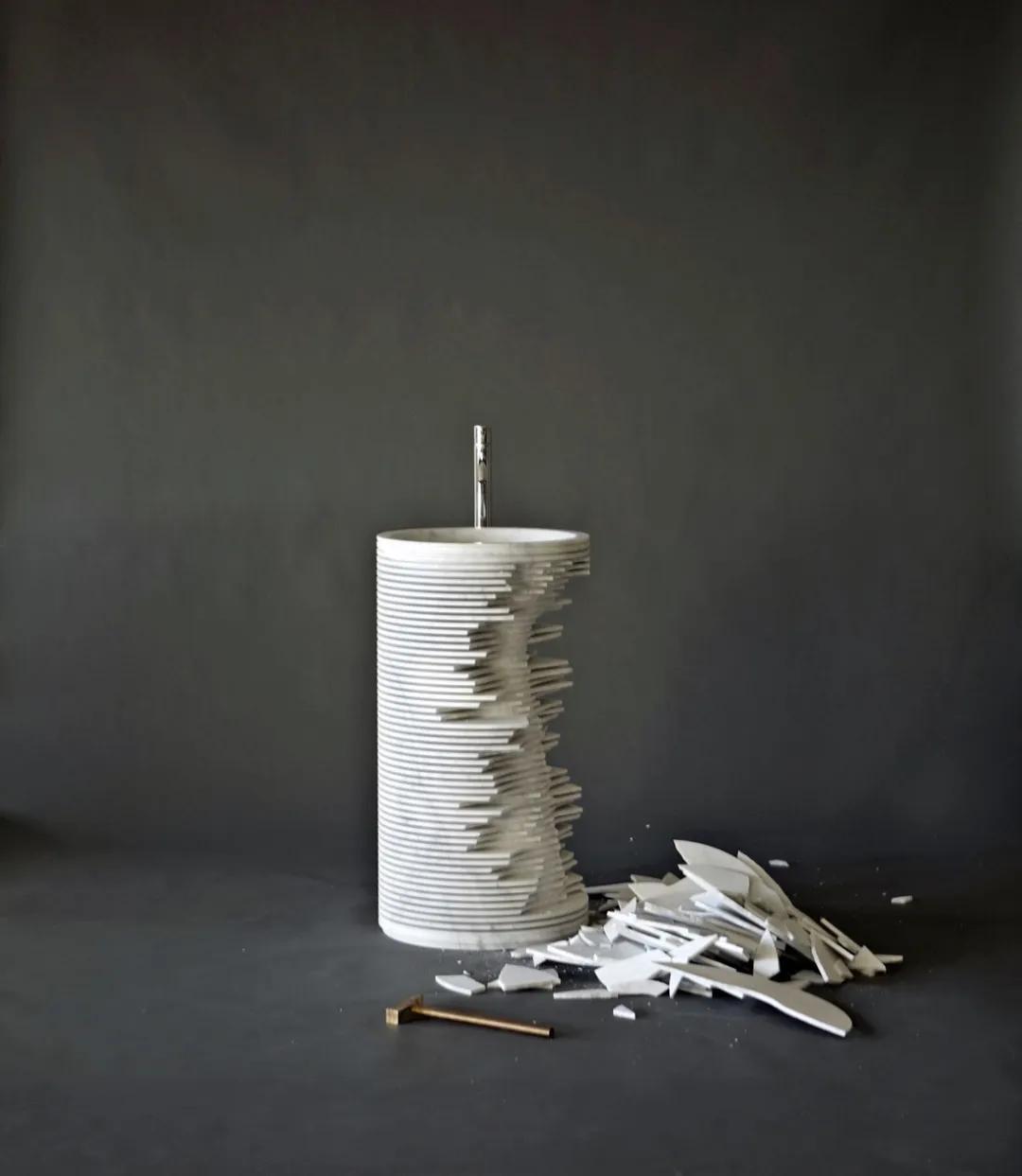 高颜值小型洗手池一体,100款超美的景观雕塑