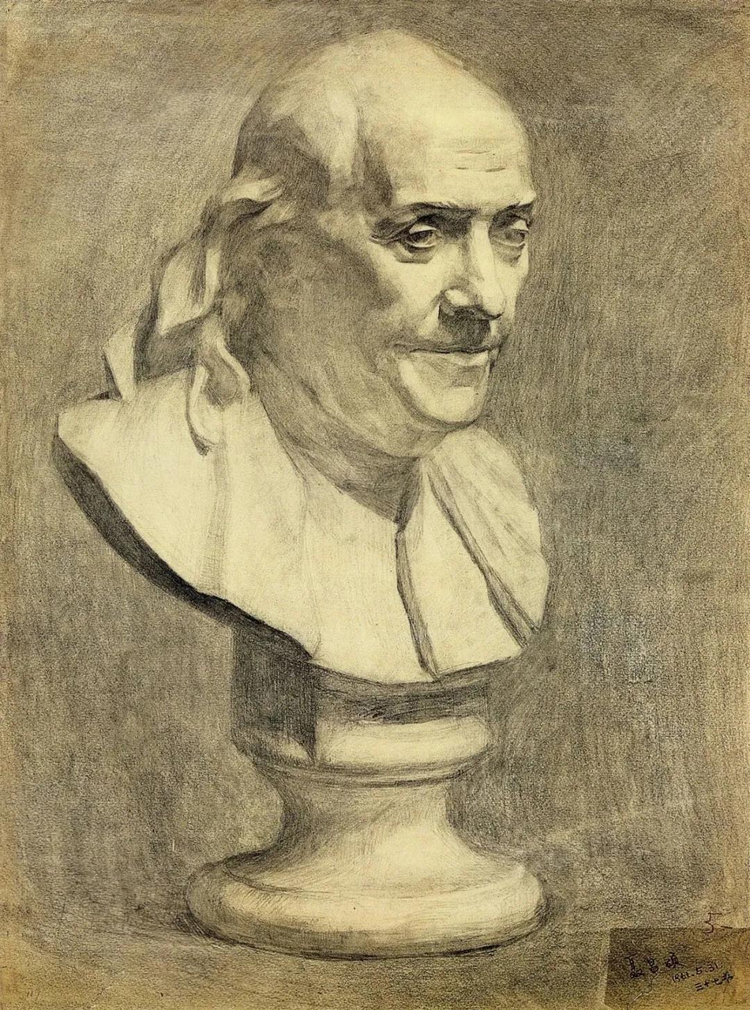 素描石膏像大师作品,石膏像名师