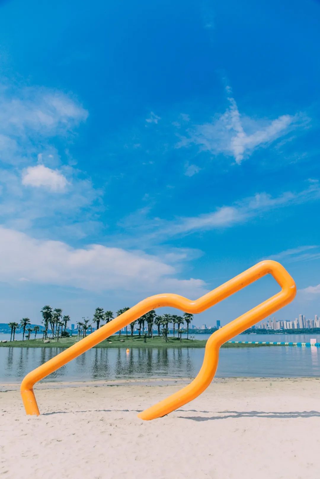 在海沙里打滚,东湖内藏着武汉“小巴厘”