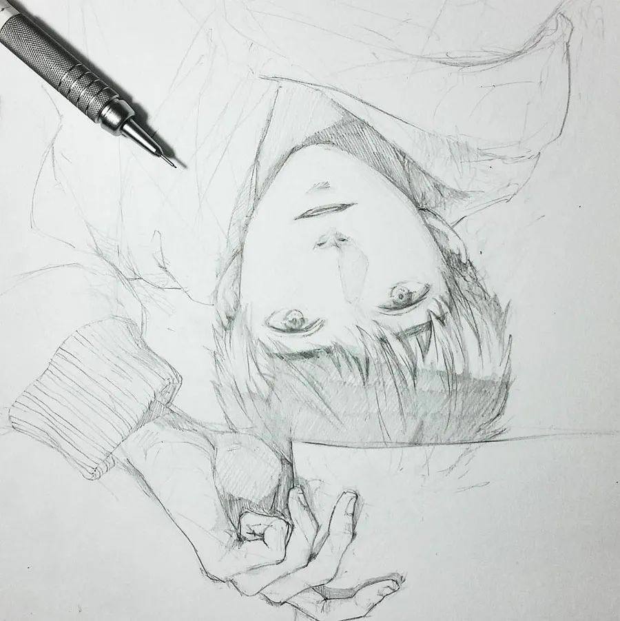 绘画手绘动漫铅笔画,绘画灵感儿童