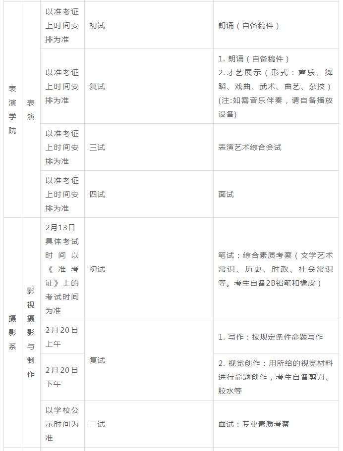 北京电影学院2023考试时间,北京电影学院哪天考试