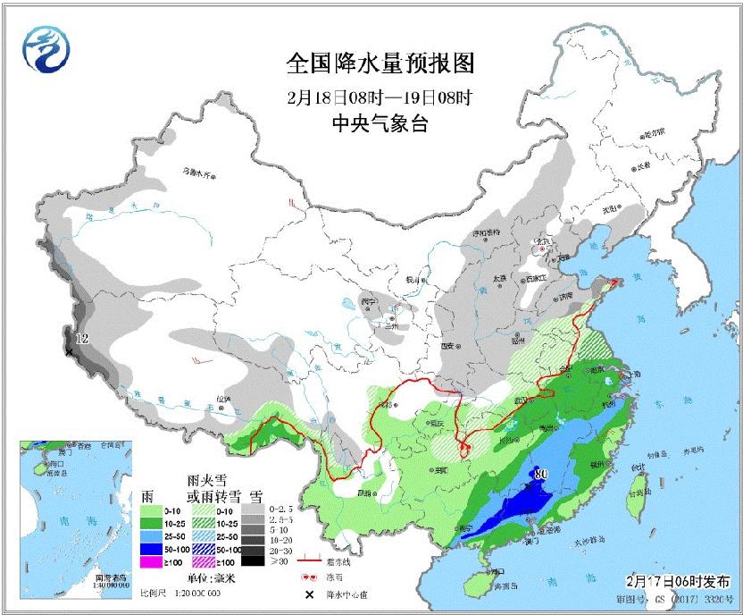 本周我国将有大范围雨雪,今明全省雨雪天气