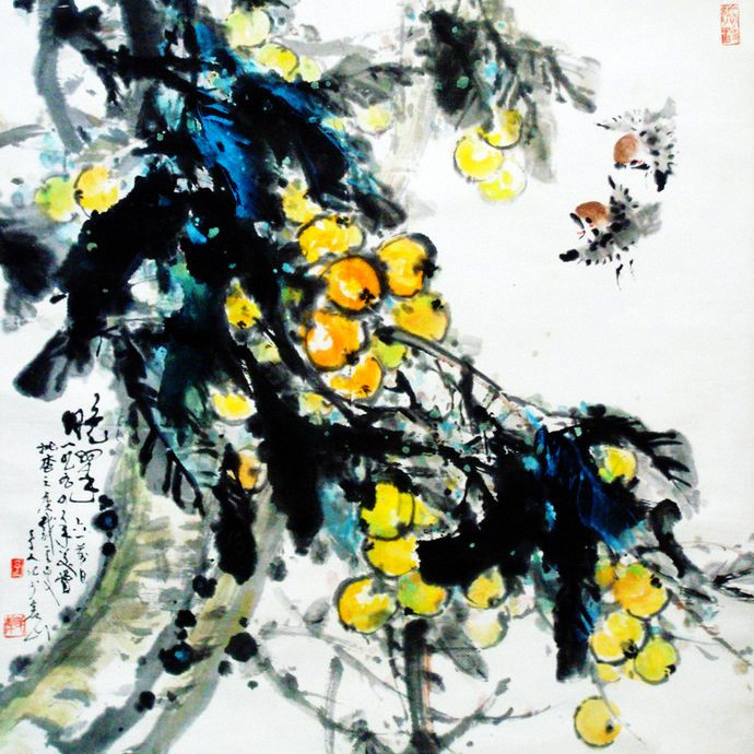 陈明谋国画作品欣赏,繁中手绘