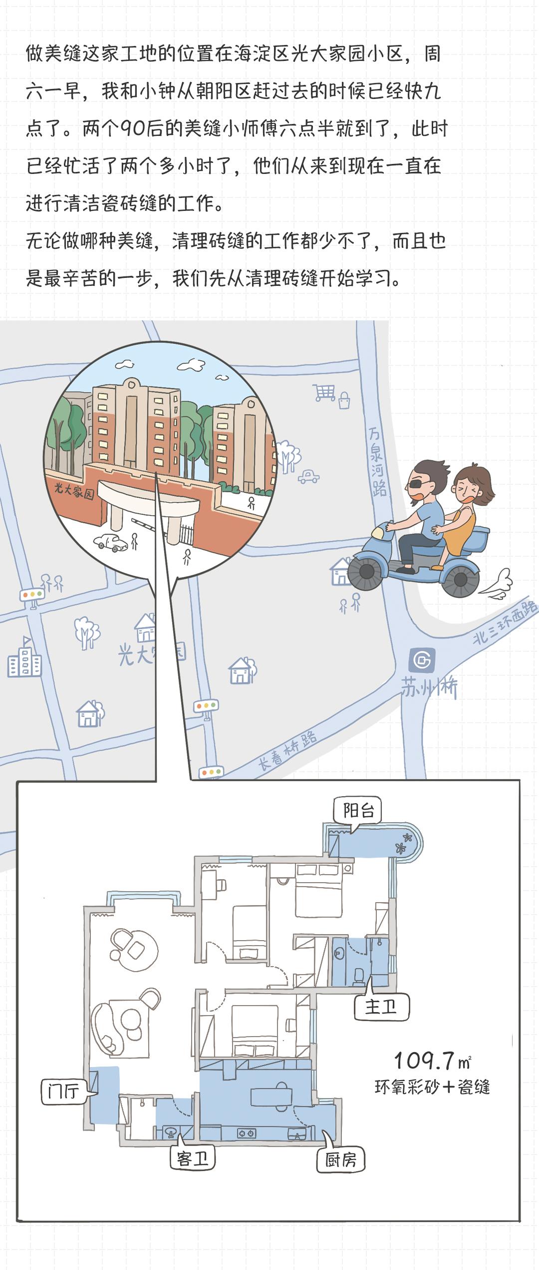 瓷砖美缝施工全过程,美缝自己能操作吗