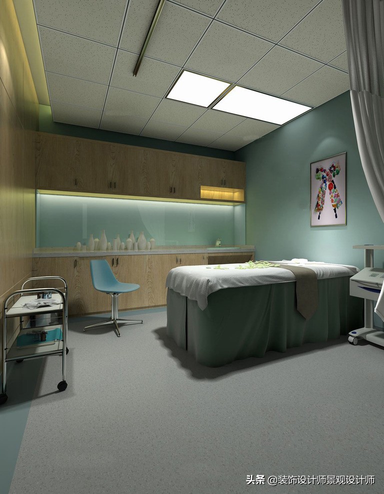 50平米禅意中医养生馆设计图,中医养生理疗会所设计