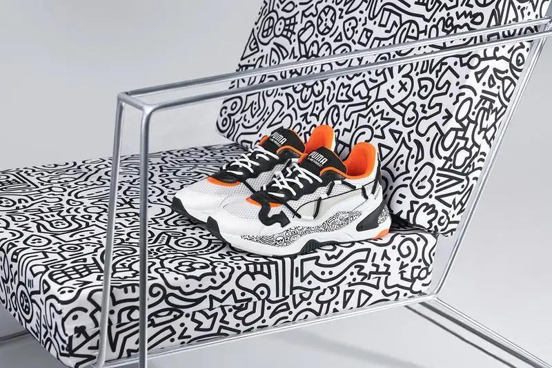 puma新款涂鸦红蓝两个配色,puma新款涂鸦