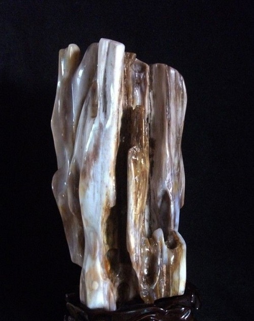 时来运转之陨石,硅化木极品