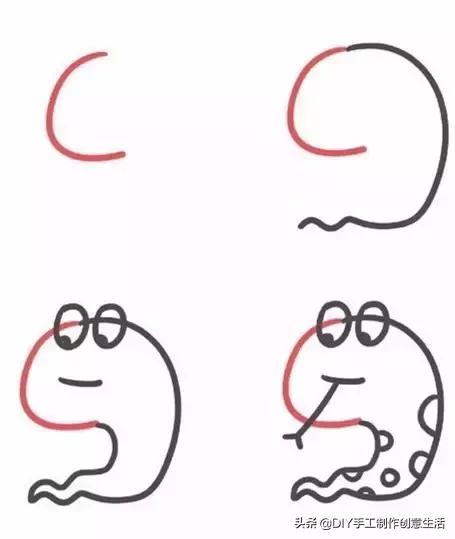 关于可爱的字母简笔画,happy字母简笔画