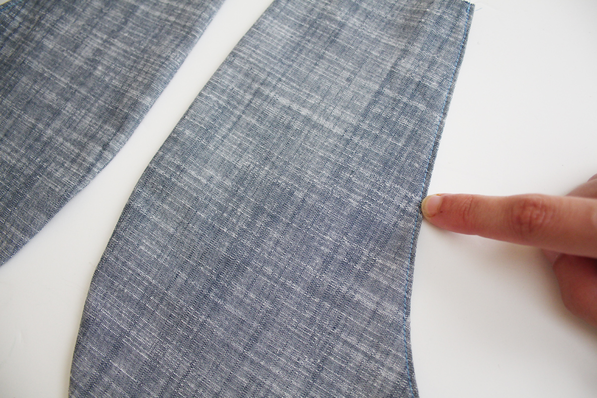 做口袋贴片,斜袋裤子口袋缝制视频技巧