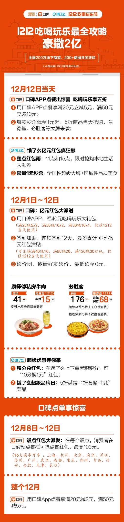 口碑1212五折200万家抢单全攻略