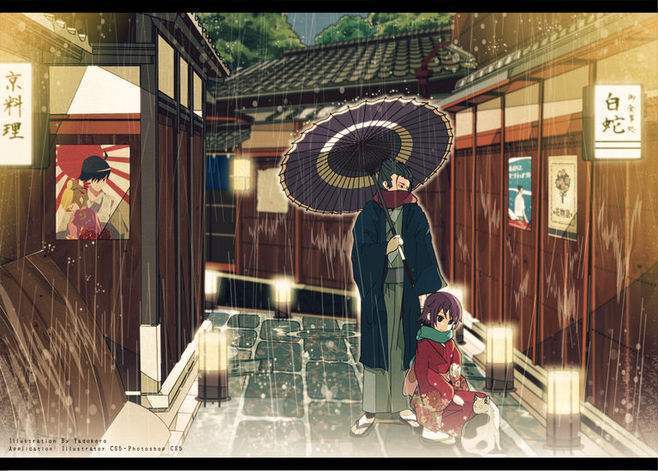 日本伞的文化特点,日本的伞和中国的伞