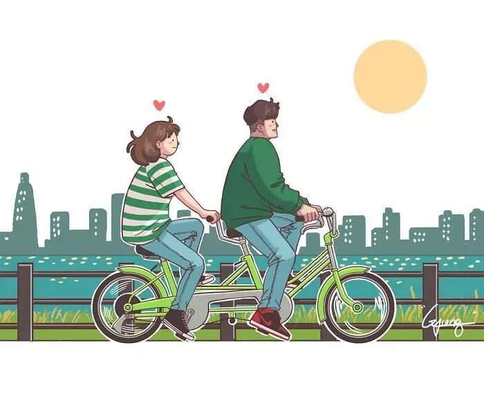 韩国插画师爱情故事,韩国插画大师情侣