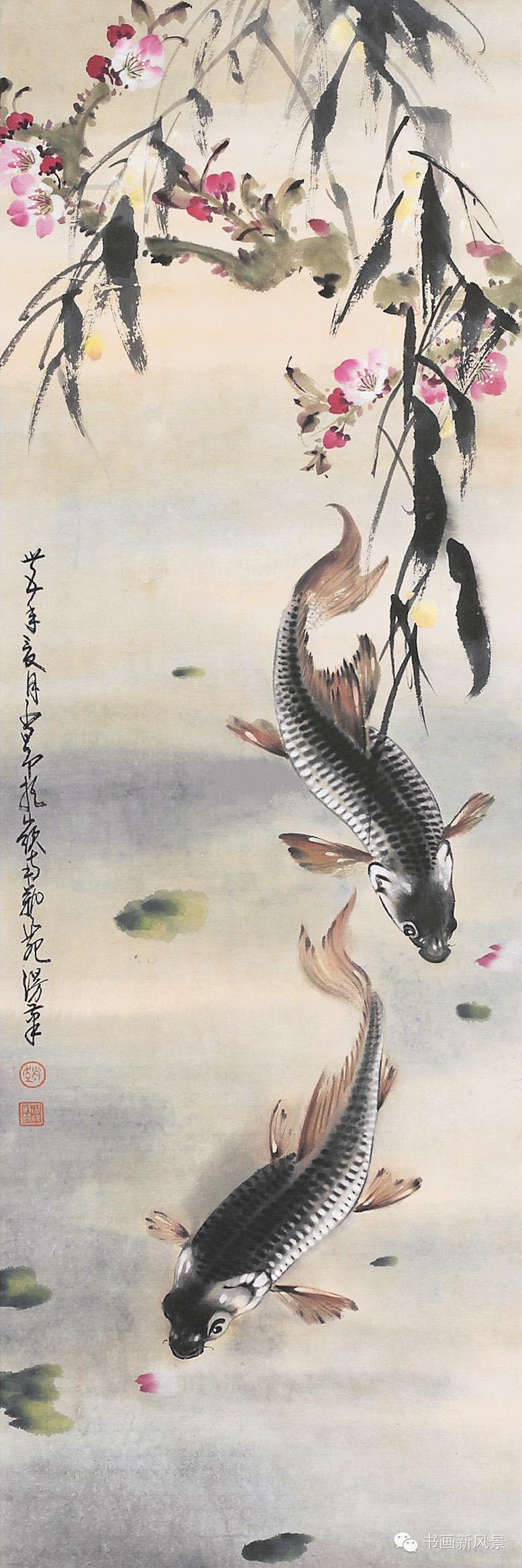 临岭南画派代表人物赵少昂笔意,赵少昂花鸟鱼虫作品