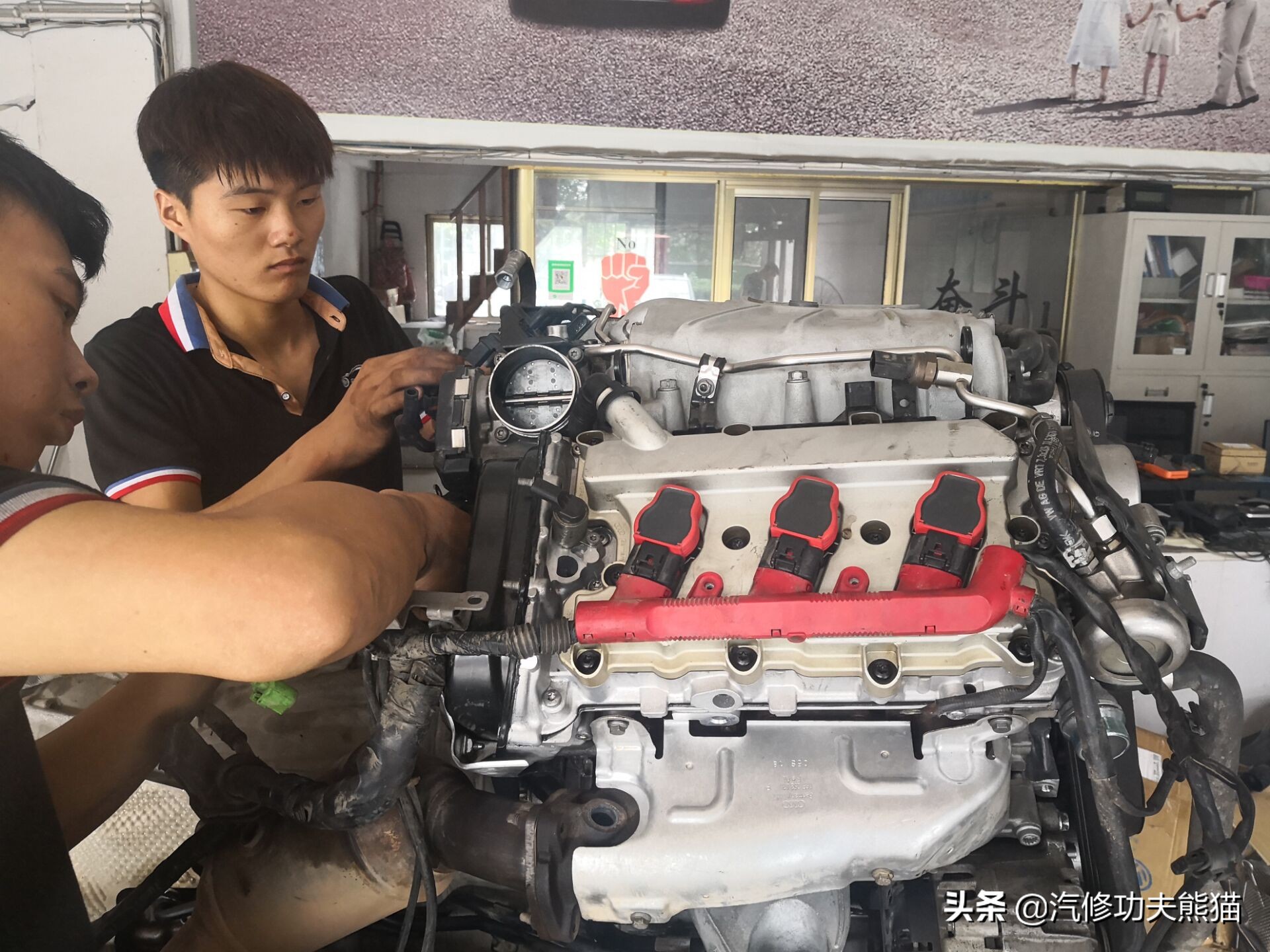 能拉动波音747的大众神车途锐烧机油治理，修完了又可以拉飞机了