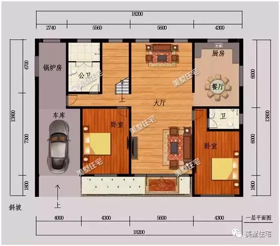 带锅炉的二层别墅图片,带车库锅炉房单独的一层农村别墅