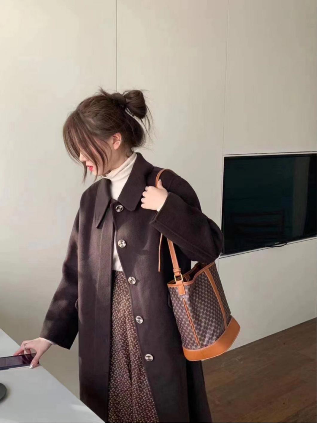 韩系大衣冬高级感搭配,冬季大衣怎么穿搭好看图片