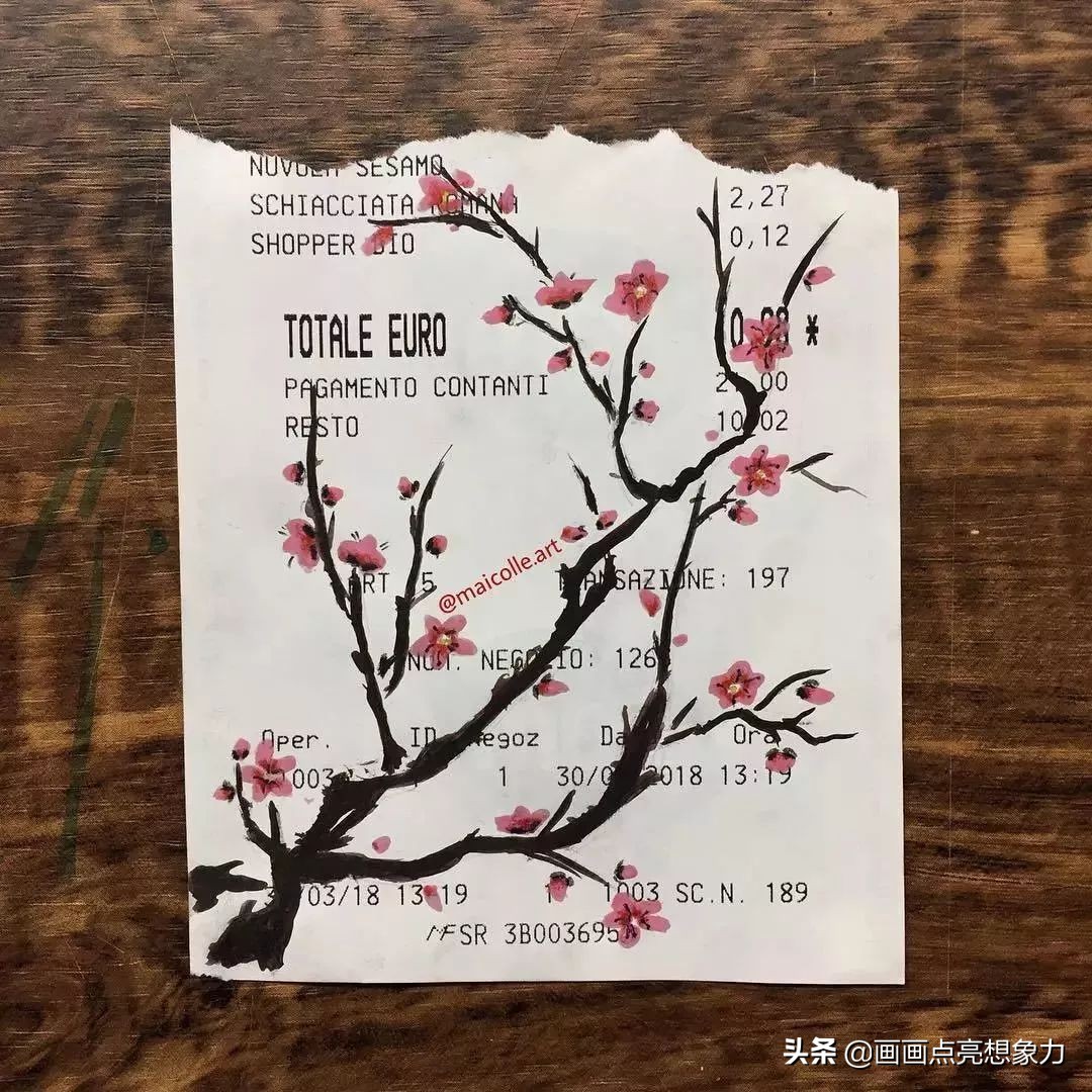 购物小票居然秒变名画？果然是天才少年的神操作