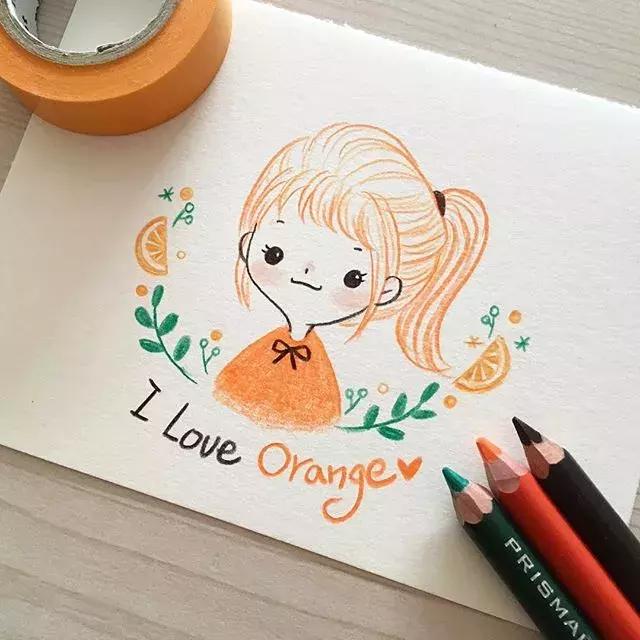 彩铅画古风人物简笔画,彩铅荷花简笔画几分钟就能学会