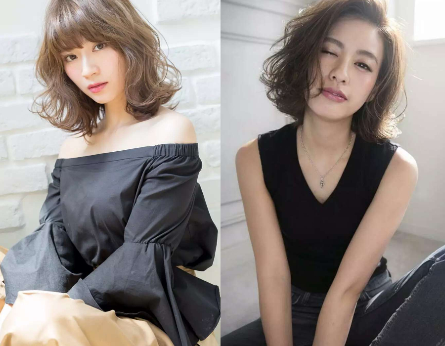 40-45岁显年轻的发型中长烫发,45岁女人发型短发烫发带刘海