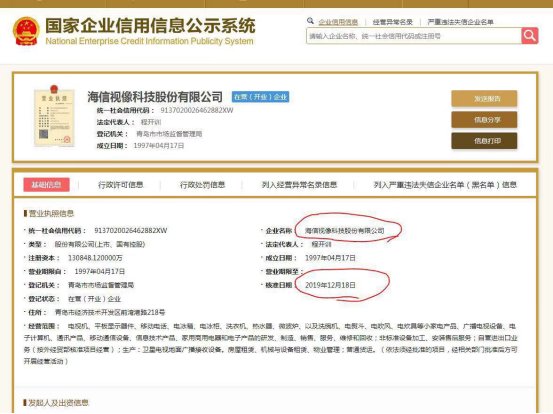 海信电器2019年,海信电器的发展节奏